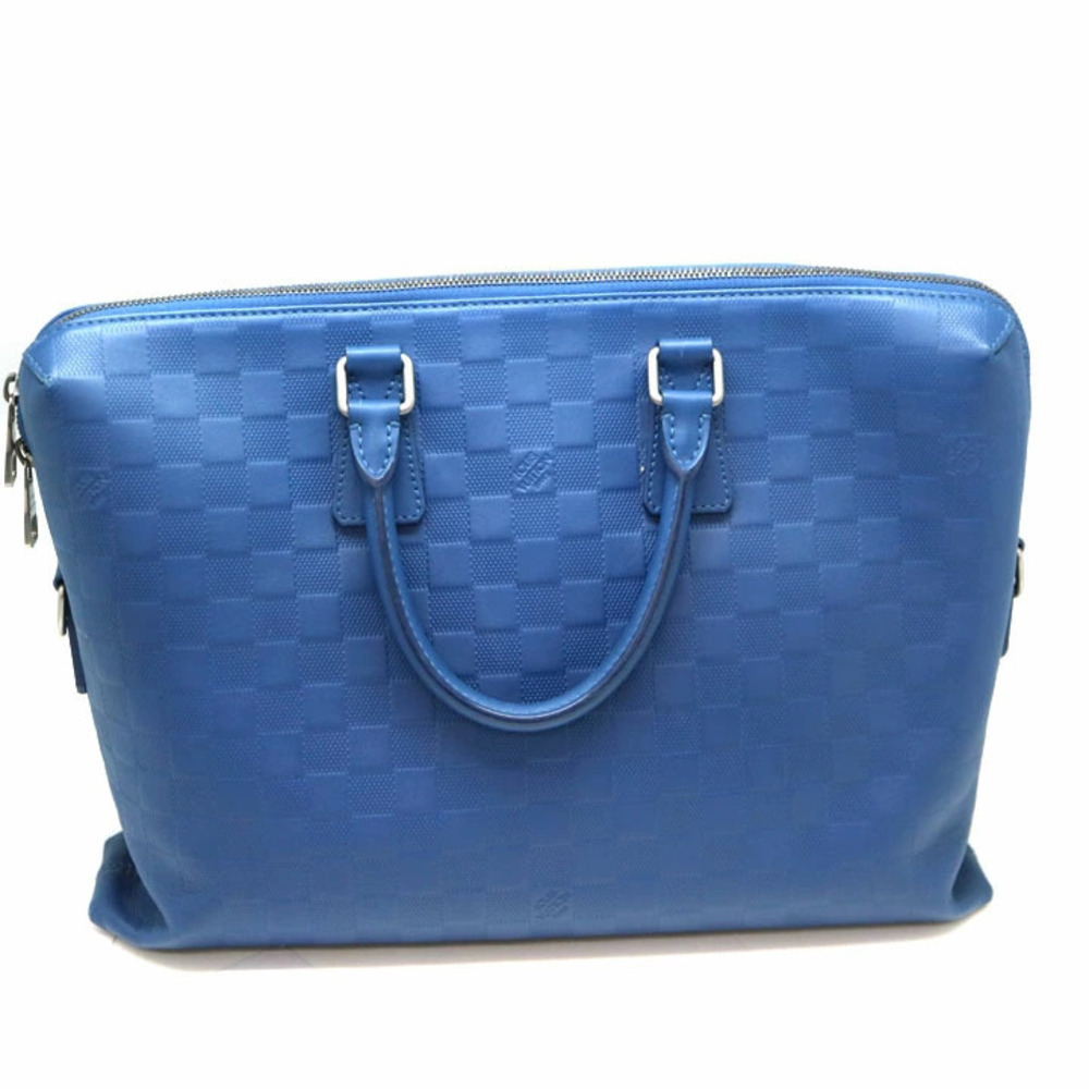 LOUIS VUITTON Porte Documents Jour Business Bag Damier Infini Black Blue - Picture 3 of 6